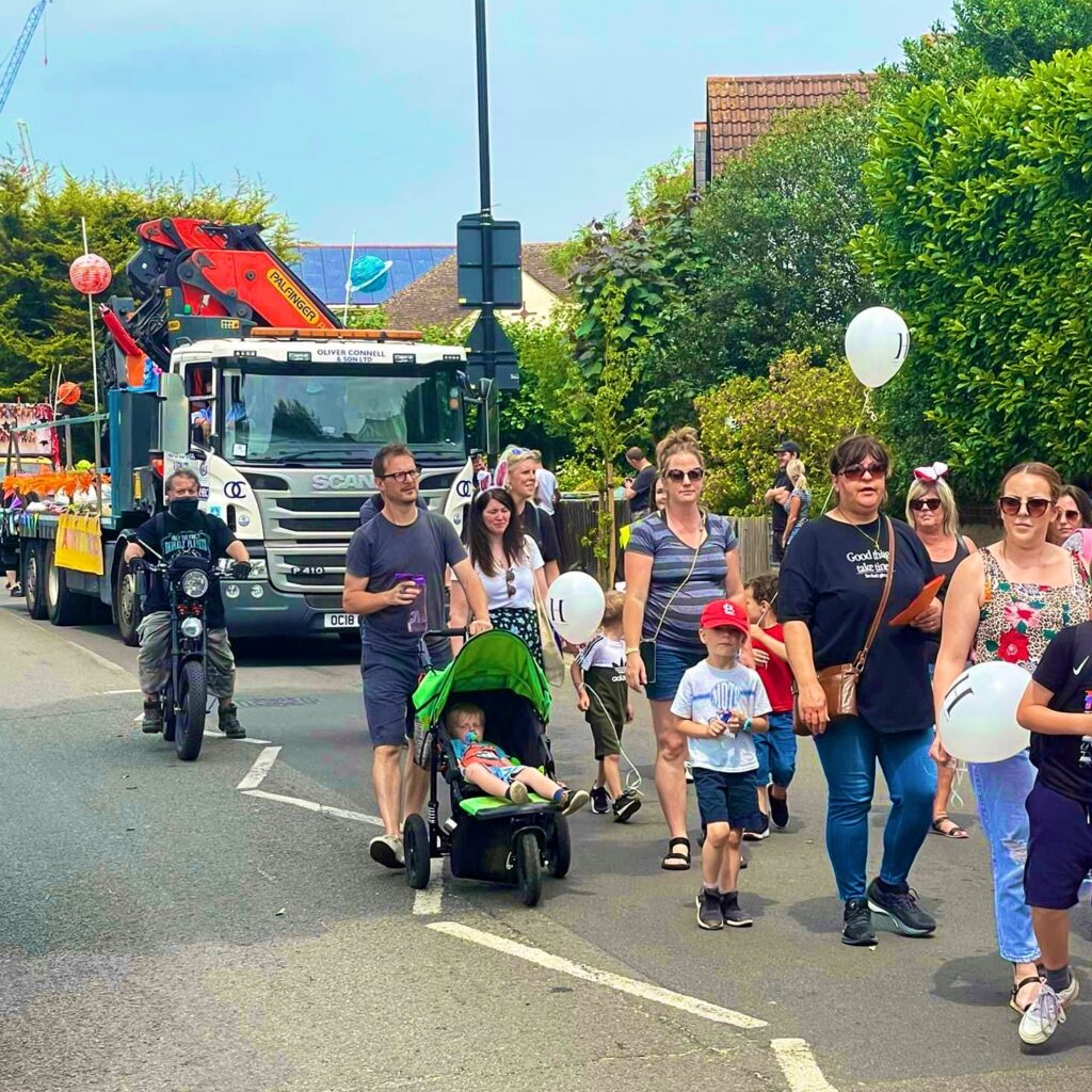 Hanwell residents taking part in the parade