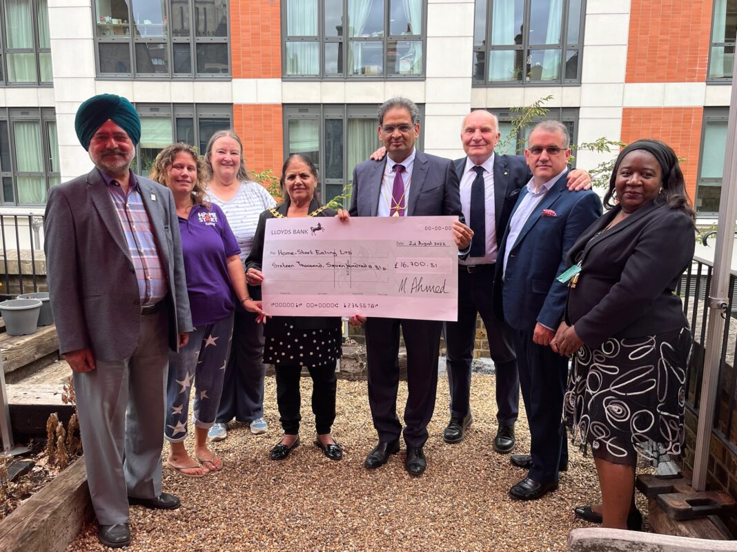 Home-Start Ealing receive cheque for nearly £17,000 from former Mayor of Ealing Councillor Manir Ahmed