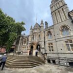 Entrance to Ealing Town Hall to sign book of condolence