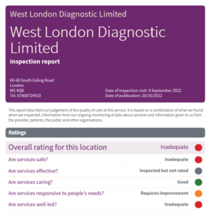 West London Diagnostic Limited. CQC report