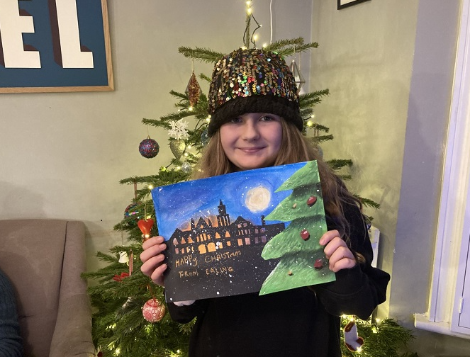 Alice Allsop Elliot Ealing Council Christmas card overall winner 2021