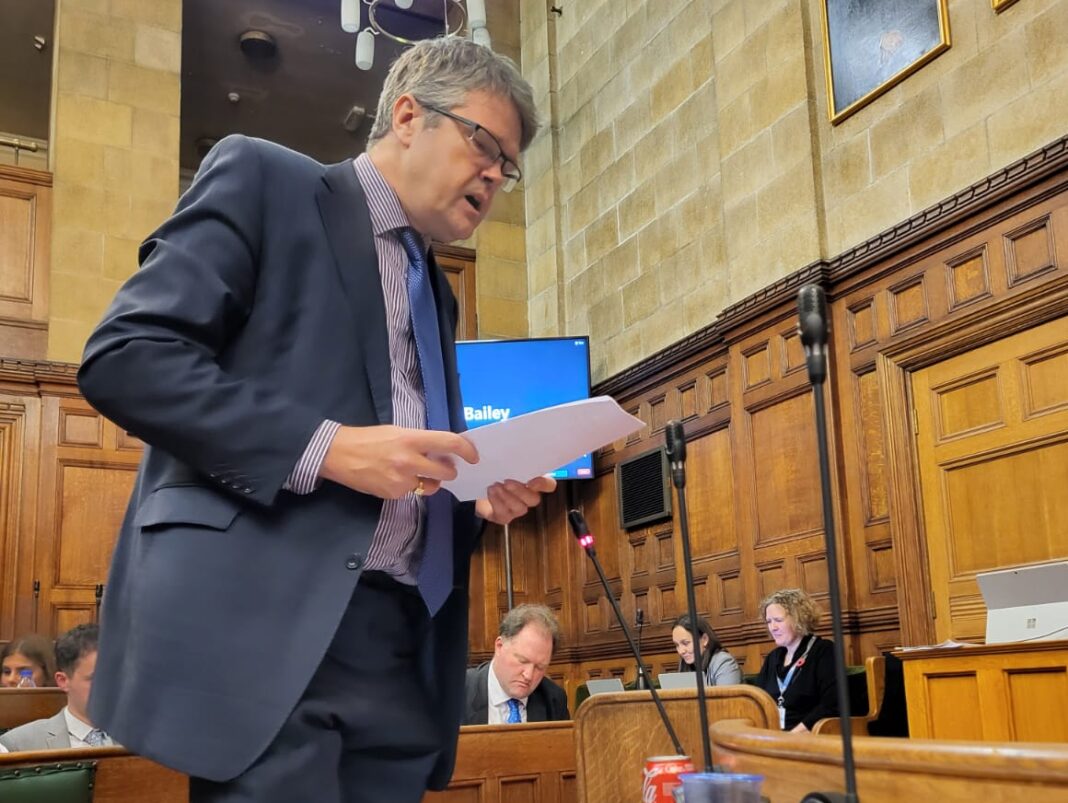 Councillor Jon Ball speaking in Ealing Council