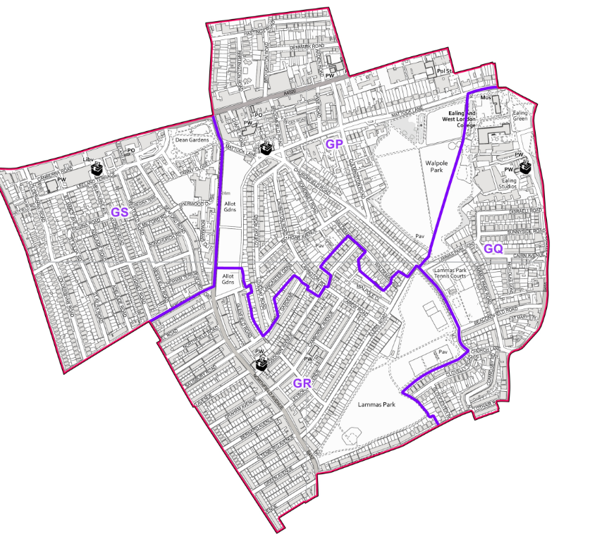 Walpole Ward proposed to be moved from Ealing Central and Acton to Ealing Southall