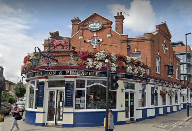 The Red Lion and Pineapple Pub in Acton. Photo: Google Maps