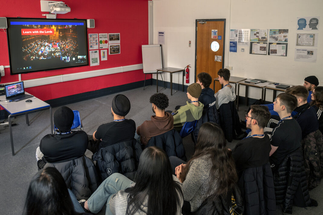 West London College 'Uniformed Public Services' students met member of the House of Lords Baroness Finlay