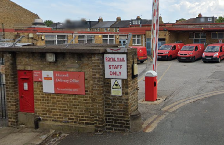 Royal Mail Hanwell Delivery Office. Photo: Google Maps