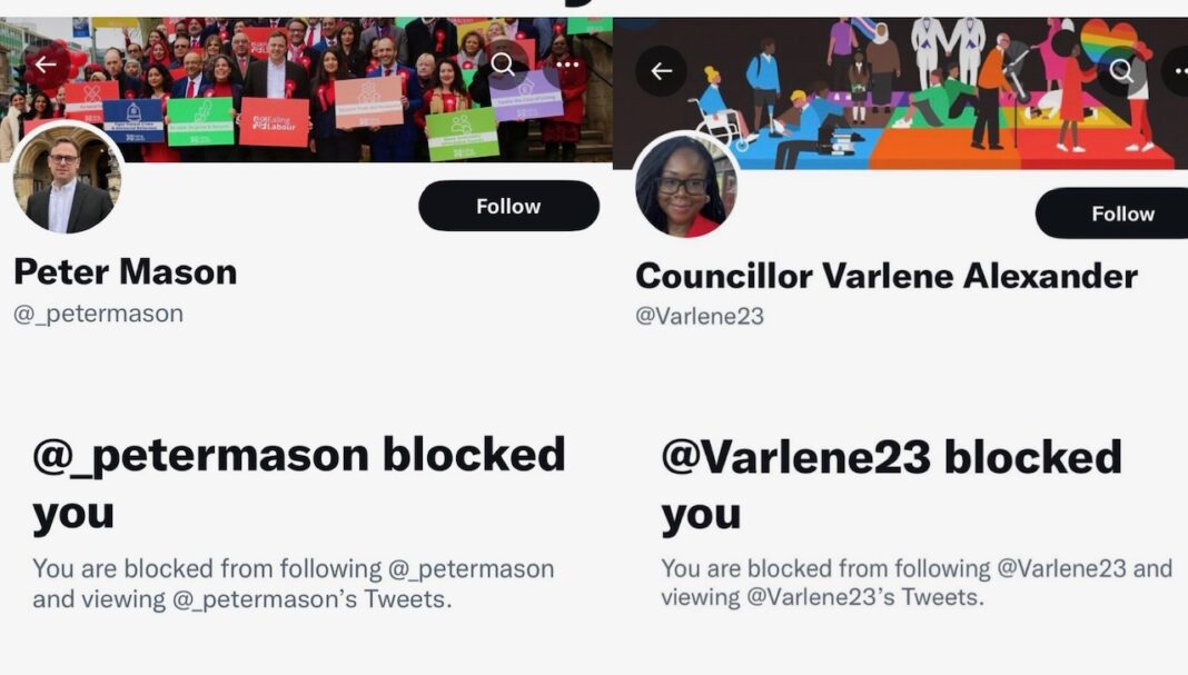 Concern over Ealing Labour Councillors blocking residents on Twitter