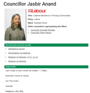 Councillor Jasbir Anand