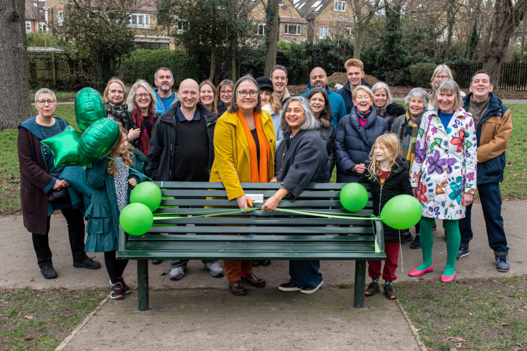 Opening of The Samaritans bench in Lamas Park, Ealing.