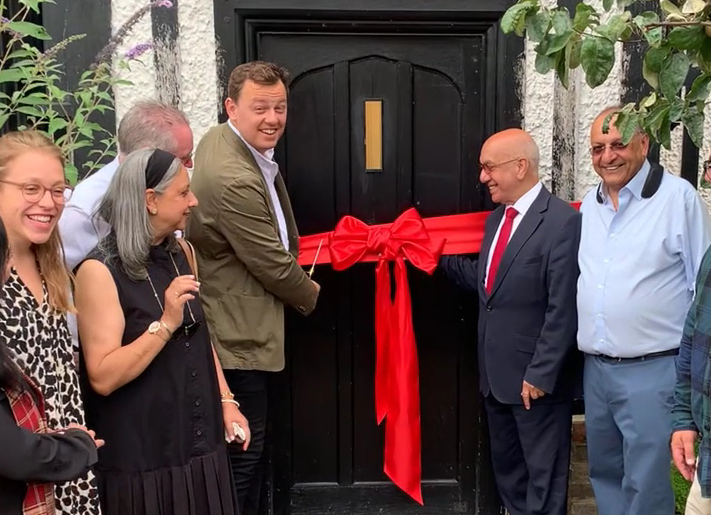 Southall Manor House ribbon cutting opening by Council leader Councillor Peter Mason