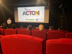 Tony Mulvahil introduces the Your Acton Bid breakfast event