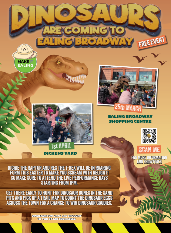 Dinosaurs coming to Ealing Broadway