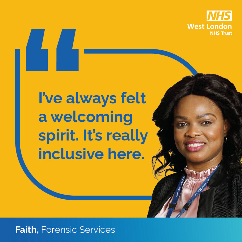 West London NHS Trust recruitment campaign featuring Faith