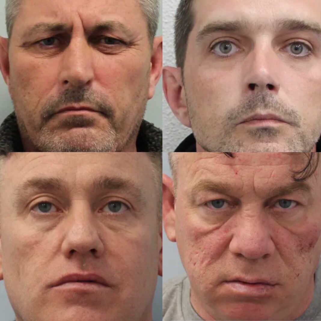 Four men have been jailed for committing a series of 22 burglaries across London