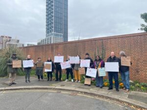 Cloister Close protesters