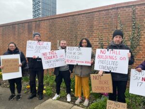 Cloister Close protesters