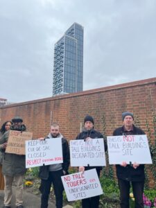 Cloister Close protesters