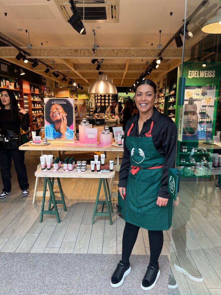 Ealing Broadway The Body Shop branch manager Amber Holborn