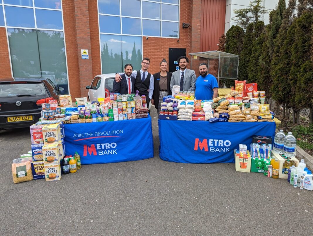 Metro Bank makes donation to foodbank
