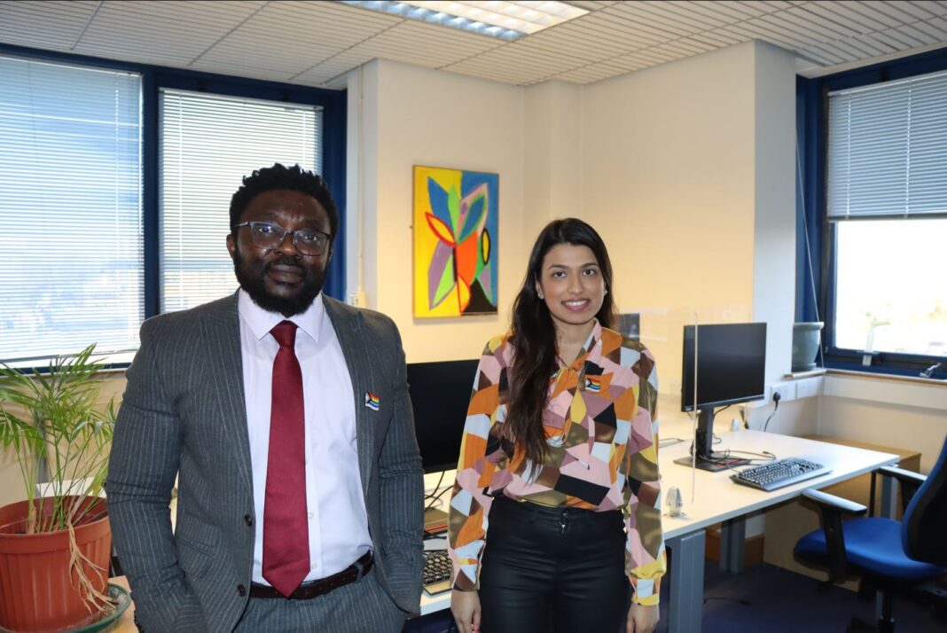 Adebayo Tijani, head of equality, diversity and inclusion at West London NHS Trust with colleague