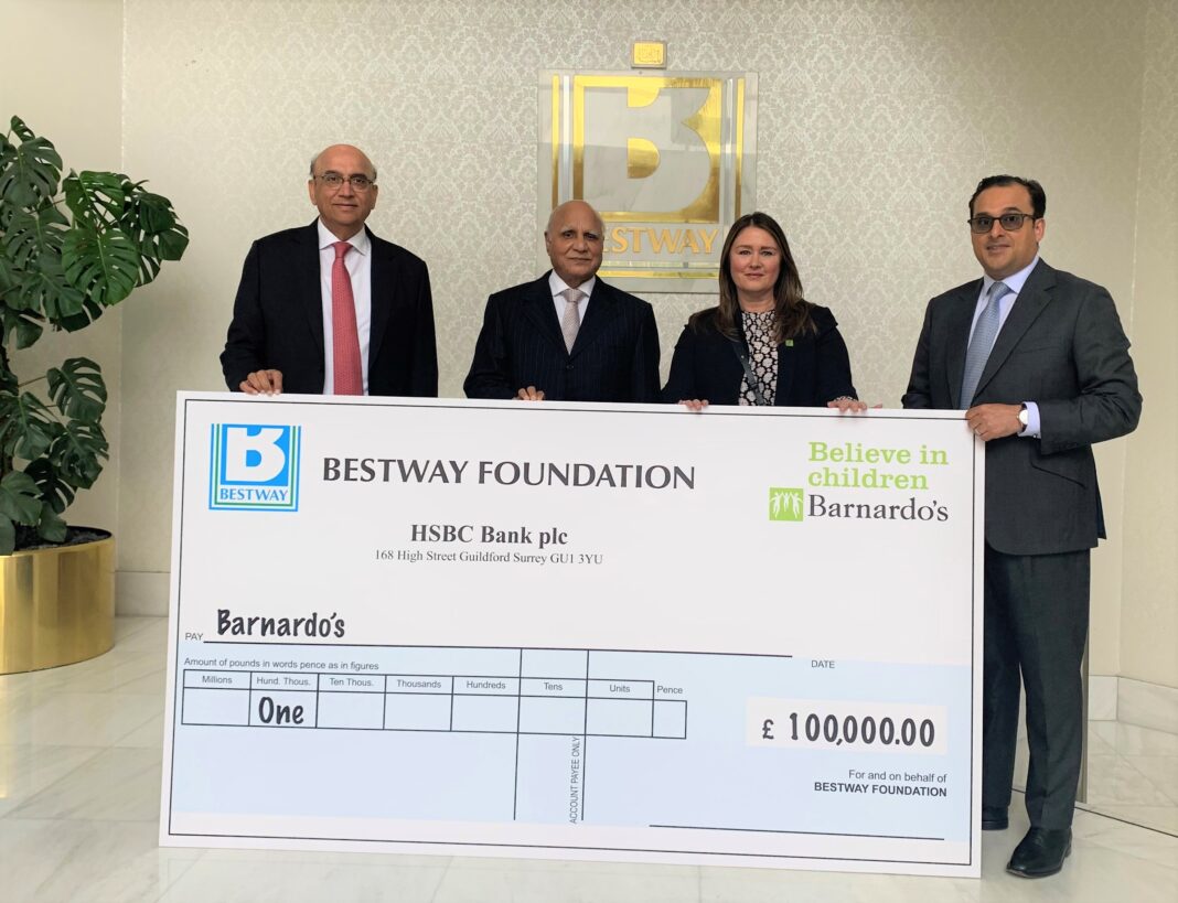 Bestway Foundation donates £100,000 to Barnardo's