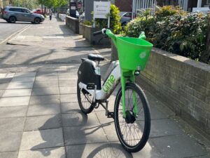 Lime bike in Ealing