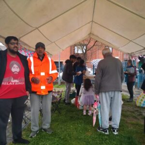 Coronation of Kings Charles III party at Emerald Square in Southall