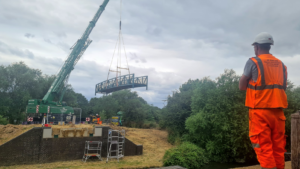 New bridge for Grand Union Canal between Marnham Fields (Greenford) and Smiths Farm (Northolt). Photo: Friends of Grand Union Canal