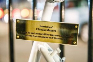 In memory of Claudia Manera. Photo: Make Uxbridge Road Safe!