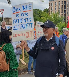 Ealing Save Our NHS gather outside Ealing Hospital