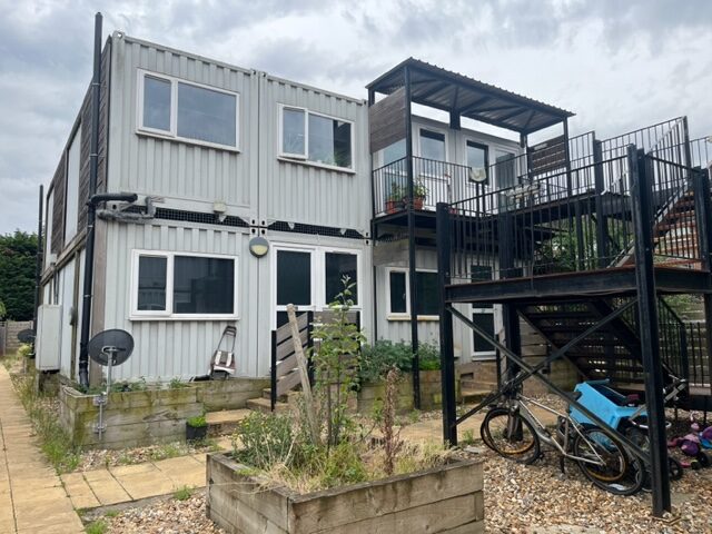 Marston Court in Hanwell using converted shipping containers to house people
