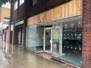Closed down shops in West Ealing