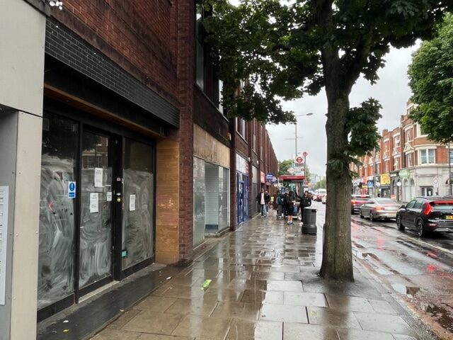 Closed down store in West Ealing