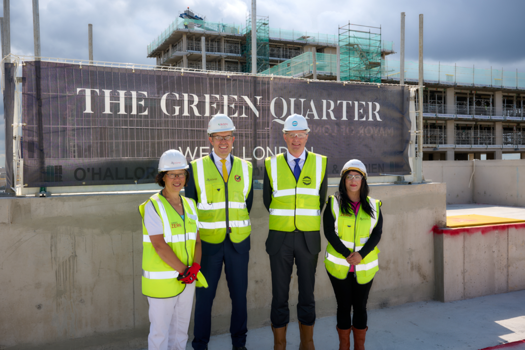 Topping out ceremony for Rosemary House at The Green Quarter. Photo: Berkeley Group