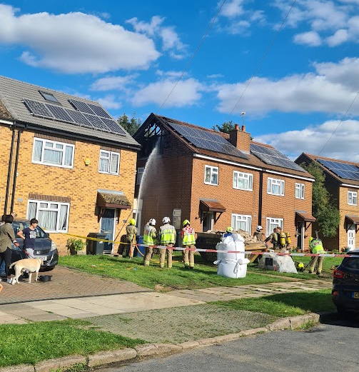 Ferrymead Avenue in Greenford house fire. Photo: Local resident David