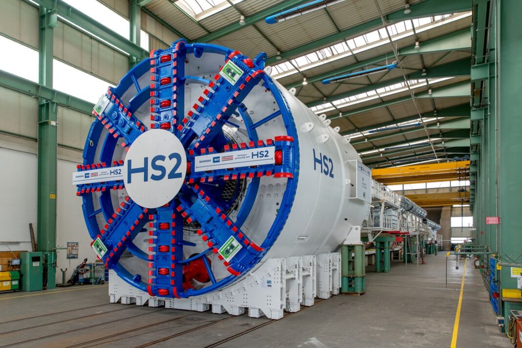 HS2 tunnel boring machine. Photo: HS2