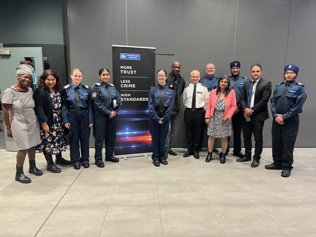 Councillors Grace Quansah and Aysha Raza along with Ealing Central & Acton MP Rupa Huq meet police in Ealing