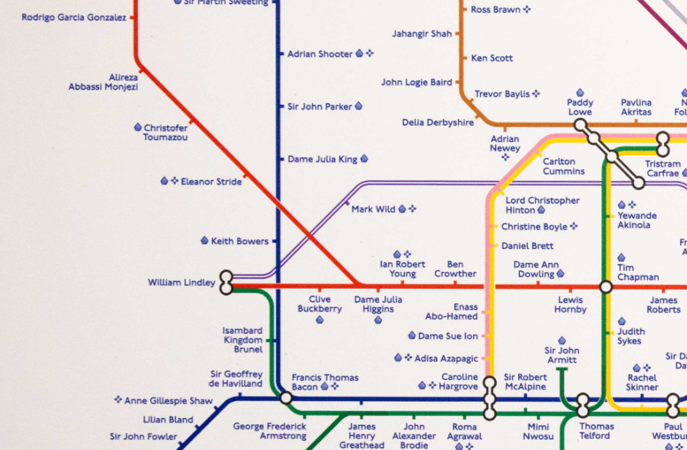 Engineering Tube map. Photo: Transport for London