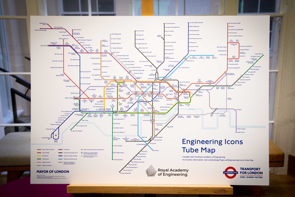 Engineering Tube map. Photo: Transport for London