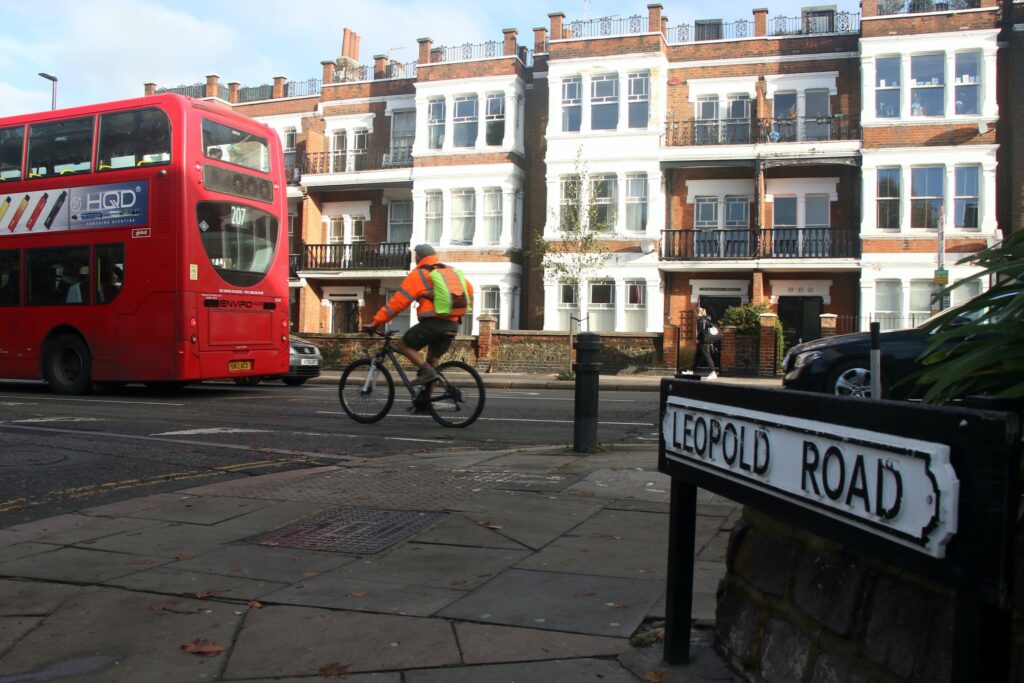 Uxbridge Road Leopold Road Junction. Photo: London Cycling Campaign