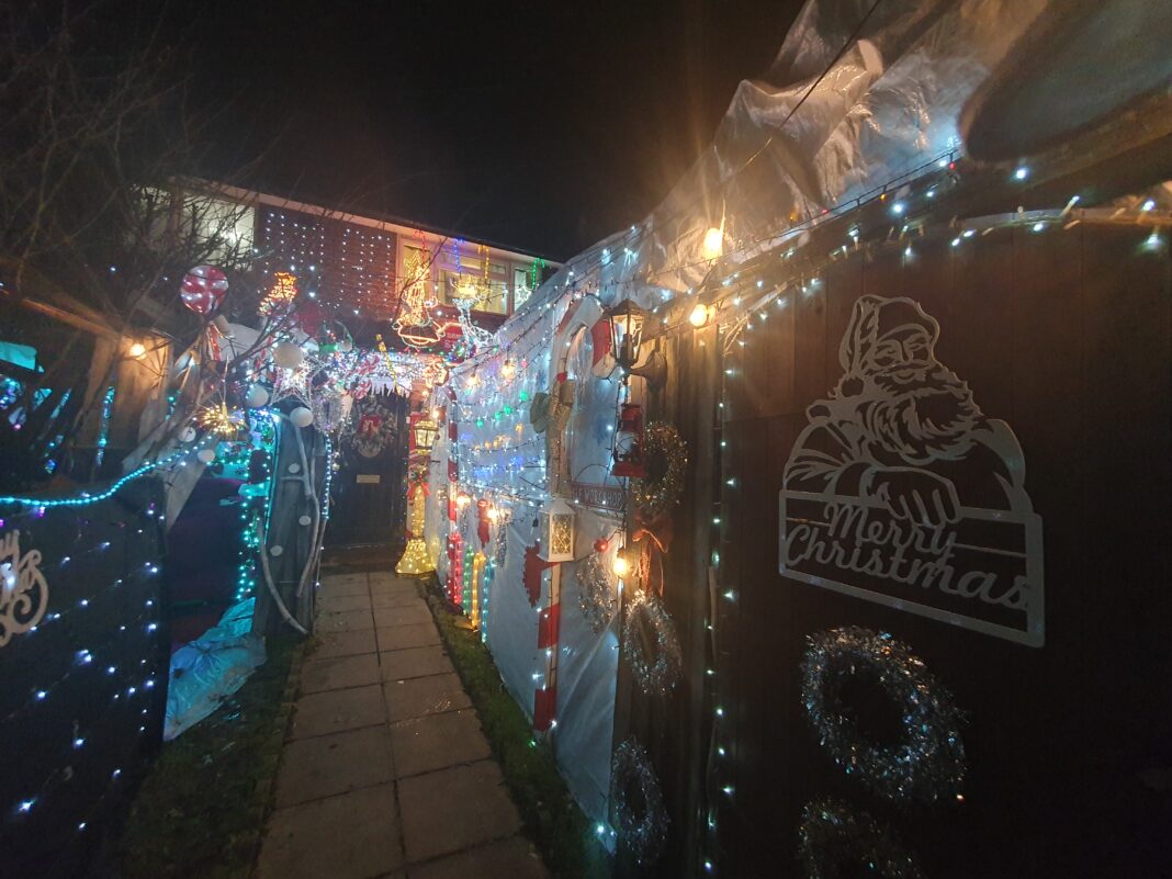 Northolt's Santa lights. Photo: Lisa Cole