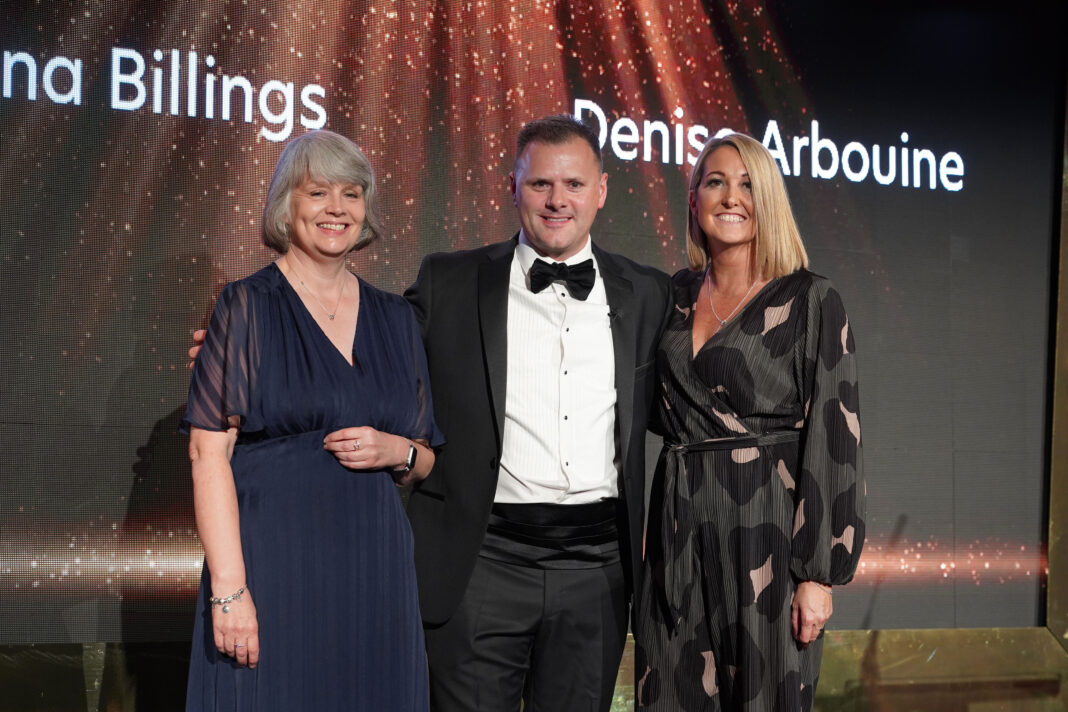 (L-R): Denise Arbouine, centre director at Busy Bees Perivale, Chris McCandless, Europe CEO of Busy Bees and Deena Billings, quality director at Busy Bees. Photo: Busy Bees