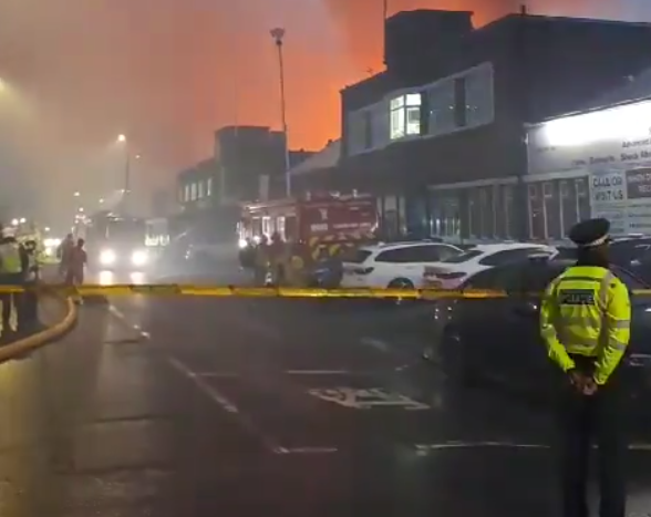Fire in Perivale. Photo: London Fire Brigade