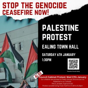 Palestine protest Ealing Town Hall