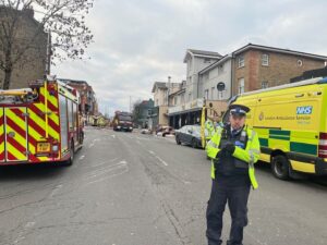 Fire in Acton High Street. Photo: EALING.NEWS