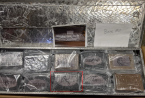 Packages in toolbox. Photo: National Crime Agency