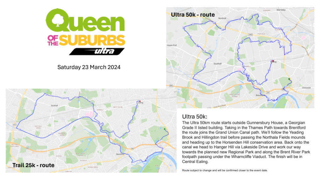 The Queen of the Suburbs Ultra route