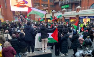 Demonstration in Ealing Broadway shopping centre. Photo: Ealing Friends of Palestine