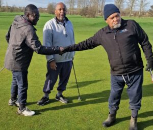 Players come out to Perivale Park Golf Course