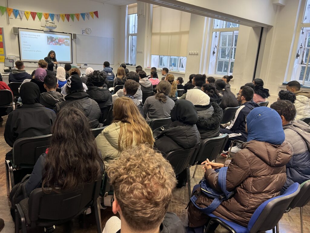 Dr Rupa Huq at Ealing College. Photo: West London College